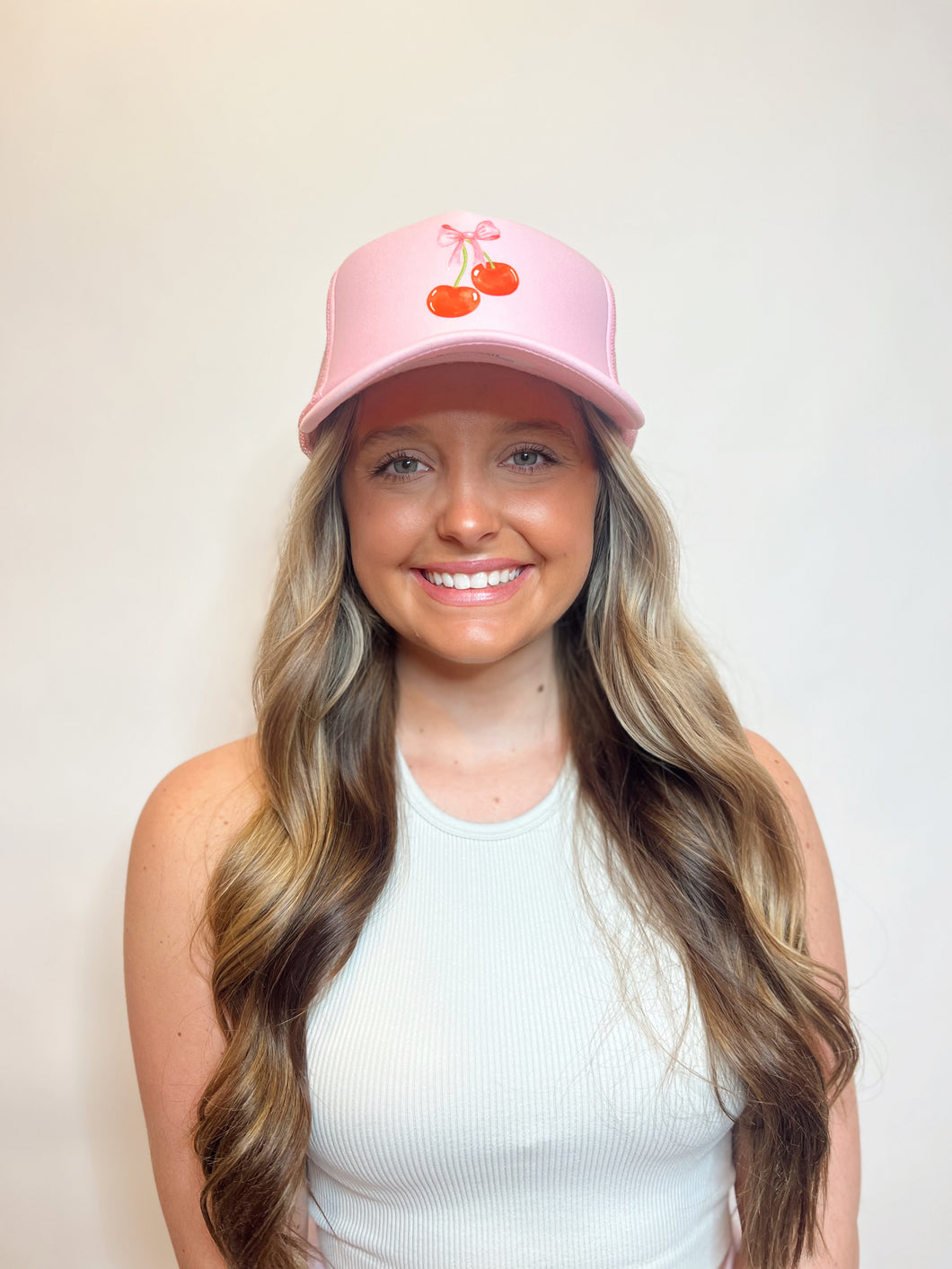 Cherry Bow Trucker Hat