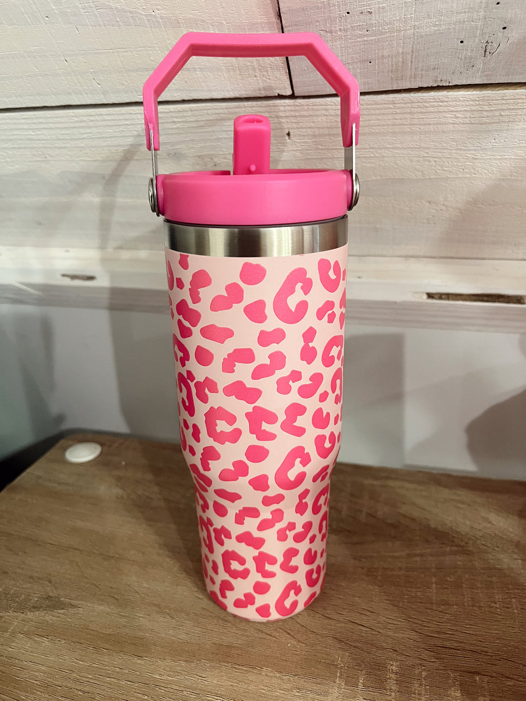 Pink Leopard Tumbler