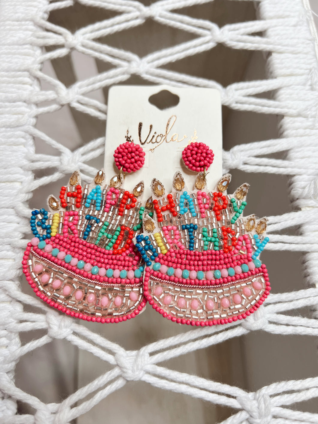 Birthday Girl Beaded Earrings